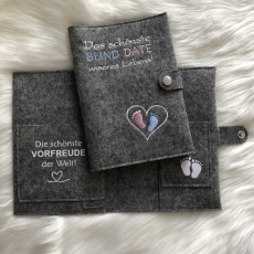 Mutterpasshülle Deluxe Blind Date - Grau