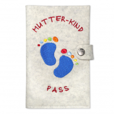 Mutter-Kind-Pass Hülle bunte Füße weiß